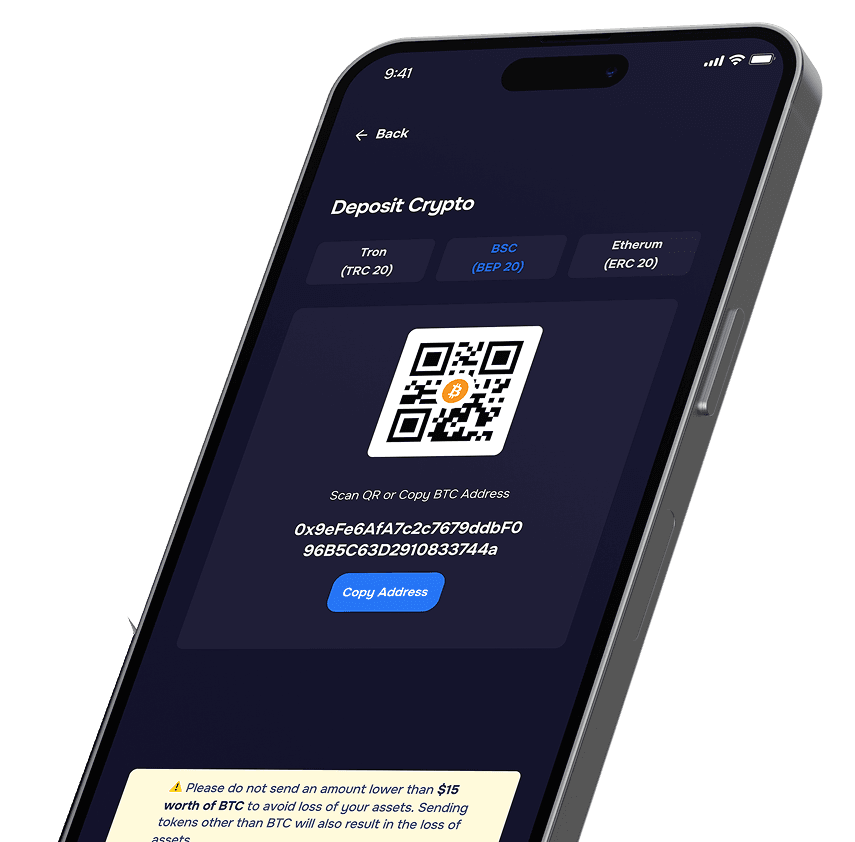Deposit on Nazza App.