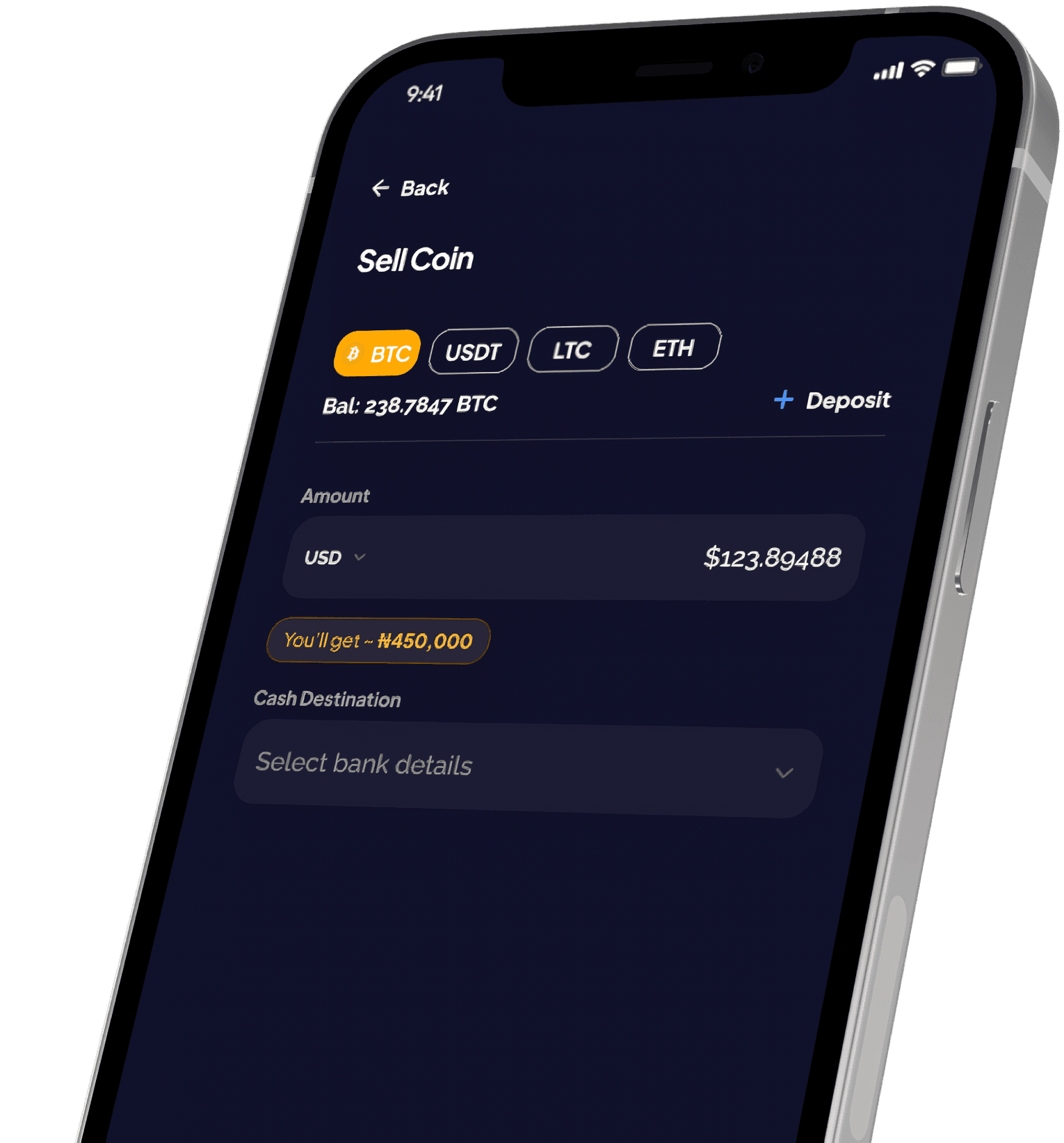 Deposit on Nazza App.